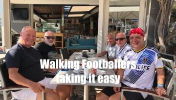 Waling Footballers taking it easy